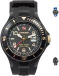 Cressi Unisex Traveller Dual Time Dive Watch, Black/Gold