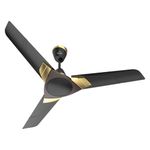 Polycab Aereo Plus Star Rated, 1200mm Ceiling Fan For Home | 100% Copper, High Speed & Air Delivery | Saves Up To 33% Electricity, Rust-Proof Aluminium Blades, 52 Watt | 3 Years Warranty【Matt Black】