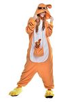 NEWCOSPLAY Unisex Adult Animal One-Piece Pajamas Plushed Halloween Soft Costume (Kangaroo, s)