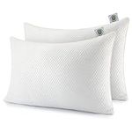 Martian Dreams Hybrid Pillow Microfiber & Shredded Memory Foam Fill - 2 Pack - Medium firmness, Hypoallergenic (50x75cm) - Relieves Neck and Shoulder Pain