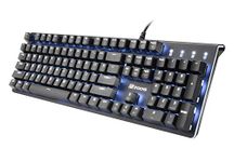 i-rocks K75M Illuminated Mechanical Keyboard, 104 Keys, with Cherry MX Switches, PBT Keycaps, Backlit LED Light and Shortcut Keys - Programmable Light & Macro Recorder (Cherry MX Brown Switch, Black)