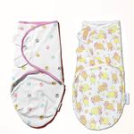 POLKA TOTS 100% Muslin Cotton Soft Swaddle Wrap Blanket, Sleeping Bag for New Born Infants 0 to 6 Months Baby Kids Pack of 2 (Upto 8 Kgs, Sheep/Paw)