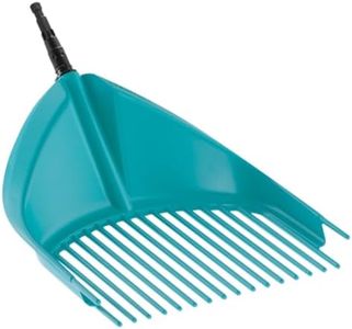 Balai à gazon/pelle combisystem Gardena : pratique pour balayer et soulever les feuilles et les déchets de jardin, avec dents en plastique robuste, largeur de travail 36,5 cm (3120-20)