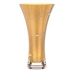 DIAMANTE Swarovski Gold Trumpet Flared Vase with Swarovski Crystals - 25cm