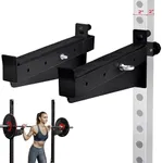 Yes4All Premium Barbell Safety Squat Bar Attachment - 1,000 LBS Capacity Squat Rack Spotter Arms 2x2 – Adjustable Height