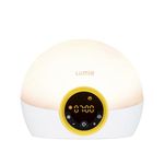 Lumie Bodyclock Rise 100 - LED Wake-Up Light Alarm Clock with Realistic Sunrise and Sunset, Dimmable, White/Yellow