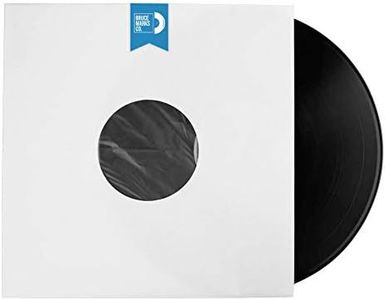 BMC 20 Vinyl Record Inner Sleeves for 12 Inch LP | White Kraft Paper Sleeves for 33 RPM Premium Storage | Easy Viewing Polylined Protection Covers | Ideal for Single, Double, and Gatefold Collection