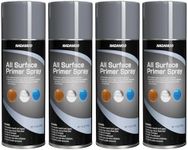 NADAMOO All Surface Primer Spray, One-Part Epoxy Primer Matte Gray, 4 Cans, Enhance Adhesion for Multi Surface - Porcelain, Glass, Metal, Plastic, Wood