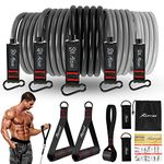 HPYGN Resistance Bands Set, Exercise Bands with Handles, Ankle Straps, Door Anchor, Carry Bag, Great for Resistance Training, Physical Therapy, Yoga, Home Workouts