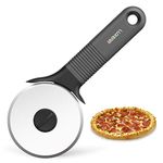 Luxear Pizza Cutter Wheel, Professional Large Pizza Slicer Wheel with Removable Stainless Steel Blade Silicone Grip Ergonomic Design Anti-Slip with Protective Cover, Washable Dishwasher Safe