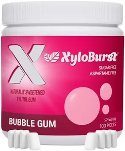 XyloBurst Gum | Xylitol Chewing Gum | Sugar Free, Gluten Free, Keto Friendly | Aspartame Free Gum For Oral Health | Bubble Gum | 100-Count Jar