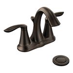 Moen 6410ORB EVA Two-Handle Centerset Lavatory Faucet with Drain Assembly, Oil-Rubbed Bronze