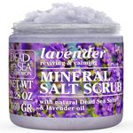 Dead Sea Collection Lavender Salt Body Scrub - Large 660g - with Oils and Pure Dead Sea Minerals