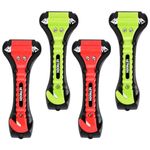 LETREEN 4 Pack Car Emergency Escape Window Break Hammer Safety Seat Belt Cutter Tool, Car Safety Hammer with Sharp Seat Belt Cutter, Double-Ended Car Escape Life-Saving Hammer Tool