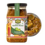 THE LITTLE FARM CO Punjabi Mango Pickle - Aam ka Achar | Less Oil Mustard Base Homemade Mango Pickles with Saunf | No Added Preservatives, No Artificial Flavours | Traditional Recipe, 400g