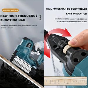 18 Gauge Cordless Nail & Staple Gun for Makita 18V – 2-in-1 Electric Nailer for Upholstery & Woodworking, Tool Only