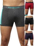 Dixcy Scott Maximus Men's Cotton Modern Regular Solid Innerwear - Pulse Trunk- Assorted - Print & Color May be Vary(Assorted - Pack of 4)-M