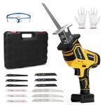 FormiPow Brushless Reciprocating Saw for DeWalt 20V Battery, 19000 RPM Cordless Sawzall with 12 Saw Blades, Tool-Free Blade Change, LED Light, Powerful Sawzall for Wood/Metal/PVC Cutting (NO Battery)