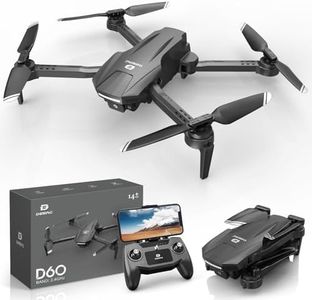 DEERC D60 Drones with Camera for Adults, Kids, FPV 1080P HD Video, Long Battery Life, Gravity Sensor, Foldable, Hobby RC Quadcopter, Suitable as Gifts for Boys, Girls, Beginner Adults, 1 Piece, Black