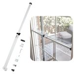 Securityman Sliding Door Security Bar-Child Proof Sliding Door Lock Bar with Anti Lift Lock - Fits Most Doors & Windows-Adjustable Patio Door Security Bar (19"- 51") (White)