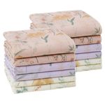 HOULIFE Handkerchief for Women, Soft Cotton Vintage Ladies Floral Printing Handkerchief Women Hankies in Assorted Color, Flower B-12 Pcs, 13.7x13.7"/35x35cm