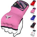 Mytra Fusion Kids Hybrid Boxing Inner Gloves Hand Wraps Gel Padded Punching Boxing MMA Muay Thai inner Gloves (Pink, Junior)