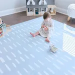 Little Landings Baby Play Mats for Floor - Shoreline (6x6ft) - Premium EVA Foam Play Mat for Babies & Toddlers - Perfect for Tummy Time, Crawling, Playroom - Stylish & Comfortable Kids Play Mat