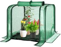 U'Artlines Portable Mini Greenhouse Small Green House with Waterproof Pad 23x13x17 Inch Plant Cover Tent for Garden Small Plants Indoor Outdoor, Green PE