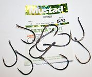 Mustad Fishing NEW UltraPoint Ringed Chinu Hook - Size 5/0 - Pack of 10