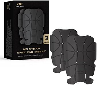 Hmyl Easy Knee Pad Insert for Work Pants/Bibs, Uniforms, and Tactical Pants, Breathable Knee Pad Inserts for Construction, Flooring, and Garage, 11.5''×7.9''×0.45'', BLACK, 3 Pairs