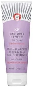 First Aid Beauty - KP Bump Eraser Body Scrub with 10% AHA, Keratosis Pilaris Skin Exfoliater with Glycolic and Lactic acids, Helps Reduce Chicken Skin Bumps, Safe for Sensitive Skin, 8 oz