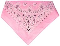 Carolina Paisley Bandannas-One-Size, Light Pink, OSFA