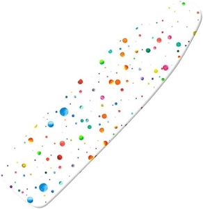 Extra Thick Ironing Board Cover and Pad, Colorful Polka Dot 15x54 Ironing Board Cover, Resist Scorching and Staining,Elastic Edges,Farmhouse Watercolor Color Point