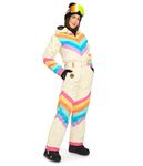 Tipsy Elves Women's Retro Rainbow Ski Suit Size Small