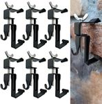 Ruinuonice 6Pcs Brick Hooks,Heavy Duty Brick Hanger for Hanging Outdoors,Brick Wall Clips Adjustable 1.75"-2.8",Brick Hooks No Drill,Holes,Nails or Screw (Black-6A)