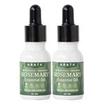 Arata Undiluted Rosemary Essential Oil For Hair Growth, Hair Fall Control & Nourishment | 100% Natural and Pure Blend | Strengthens Hair & Balances Scalp | Pack of 2 (30ml)