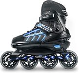 Adjustable Inline Skates for Adults, Safe and Durable Blades Roller Skates with Giant Wheels, High Performance Professional Skates for Men Women Blue Size 8 9 10 11