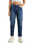 Amazon Brand - Symbol Women MOM Fit Jeans Dark Blue 32