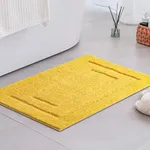 GRANNY SAYS Bathroom Rugs Non Slip Washable, Soft Bath Mats for Bathroom, 16" x 24", Super Absorbent Bath Mat Small Rug, Shaggy Bathroom Floor Mat, Tub and Shower, Yellow