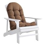 LHTCCSHL Patio Chair Cushion for Adirondack, High Back Tufted Rocking Chair Cushion, Waterproof & Uv-Resistant Seat Pads for Patio Lawn Furniture (Color : Brown)