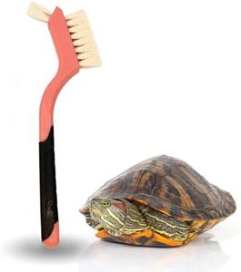 Turtle Cleaning Brush Remove Aquatic Mud, Dirt, & Contaminants from Tortoises Shells & Promoting Shell Health - Goat Hair Bristle Brush with Grip Rubber Handle - Pink by Snout and Shell