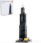 CAXIMSY Willis Tower Chicago Architecture Model Building Blocks Sets Toys Collection Creative for Kids Adults 1241Pcs