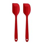 Spatlus Silicone Spatulas,Heat Resistant Non-Stick Flexible Rubber Scrapers Bakeware Tool Essential Cooking Gadget Spatula Big 27cm |Pack of 2 RED