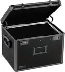 Vaultz Locking File Storage Box, Two-Handled, Letter/Legal File Storage, Tactical Black, 16.5 x 13.5 x 12 inches