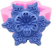 Great Mold 3D Snowflake Silicone Soap Molds for Soap Making Fondant Cake Decoration Molds DIY Handmade Chocolate Pastry Candy Silicone Mold (Snowflake-01)