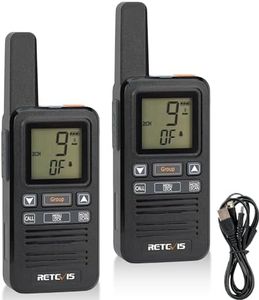 Retevis RB67AU License Free Walkie Talkies for Adults, Rechargeable Two Way Radio, Australia Certificated, USB-C Charger, LCD Screen, 1600mAh Battery, Group Call (with Adapter)