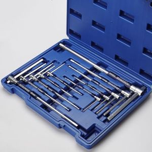 JIOGOWISE 10PCS Metric 3-Way T-type Hex Wrench Set,T-handle Sliding Top with Spinning Sleeve Allen Key Wrench Kit,Placed in Carry Case, for Auto, Bicycle, Moto