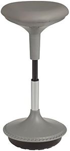 (Grey) - Learniture Adjustable-Height Active Learning Stool, Grey, LNT-RIA3052LG-SO