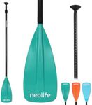 SUP Paddleboard Paddle with Aluminium Shaft and Enhanced PP Blade, Adjustable Stand Up Paddle Board Paddle, 66-82" (170-210 cm), Teal
