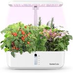 GARDENCUBE Hydroponics Growing System Garden: 12 Pods Indoor Herb Garden with Grow Light Plants Germination Kit Quiet Automatic Hydroponic Height Adjustable - Gardening Gifts for Women